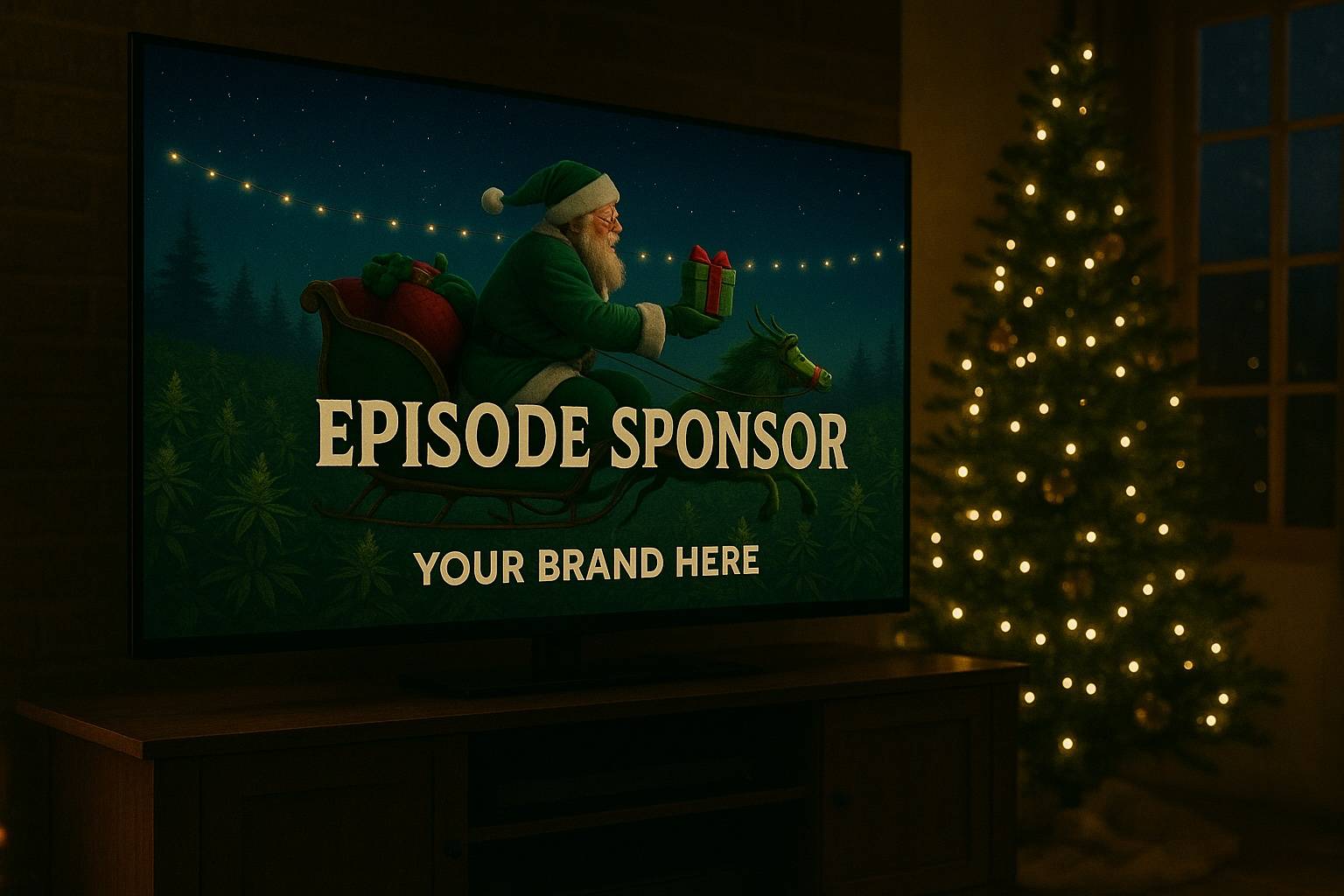 High Holidaze episode sponsorship example shown on television
