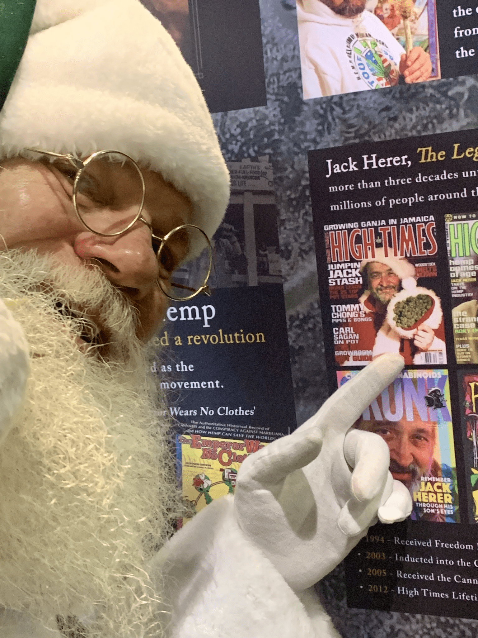 Sativa Santa honoring Jack Herer's legacy